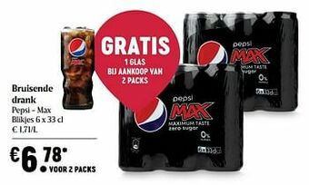 Delhaize Bruisende drank pepsi - max aanbieding