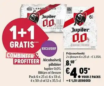 Delhaize Alcoholvrij pilsbier jupiler aanbieding