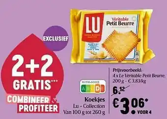 Delhaize Koekjes lu - collection le véritable petit beurre aanbieding
