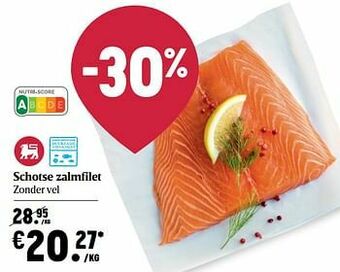 Delhaize Schotse zalmfilet aanbieding