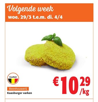 Colruyt Kaasburger varken aanbieding