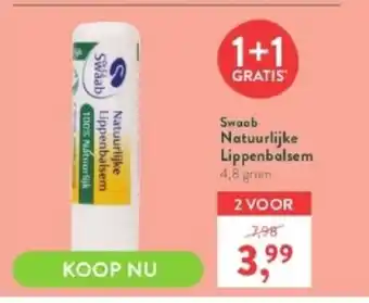 Swaab natuurlijke lippenbalsem 4,8 gram