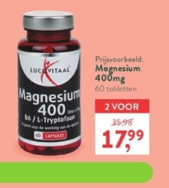 Holland & Barrett Magnesium 400mg 60 tabletten aanbieding