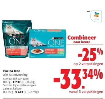 Colruyt Purina one sterilcat rijk aan zalm 800 g aanbieding