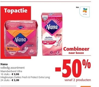 Colruyt Nana maandverband ultra 16 stuks aanbieding
