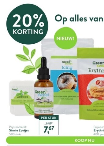 Stevia zoetjes 500 stuks