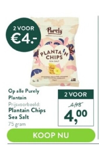 Plantain chips sea salt 75 gram