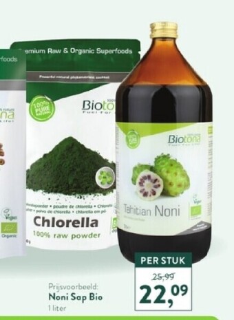 Holland & Barrett Noni sap bio 1 liter aanbieding