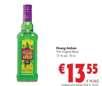 Colruyt Pisang ambon the original likeur 17 % vol 70 cl aanbieding