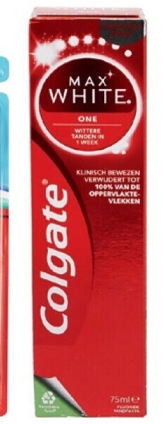 Colruyt Colgate tandpasta max white one 75 ml aanbieding