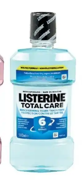 Colruyt Listerine total care 6in1 effect bescherming tegen tandsteen 500 ml aanbieding