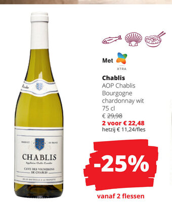 Chablis AOP Chablis bourgogne chardonnay wit 75CL