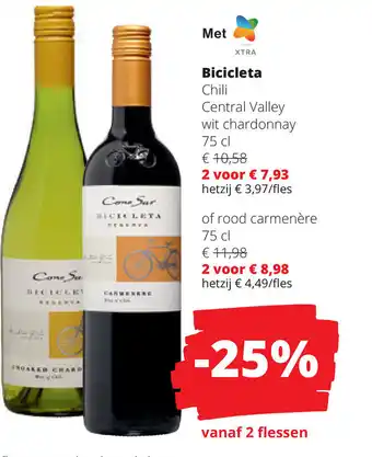 Cono Sur Bicicleta wit chardonnay 75CL