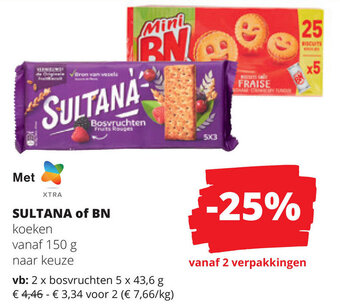 Spar Sultana 2x bosvruchten 5x43.6G aanbieding