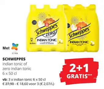 Spar Schweppes 3x indian tonic 6x50CL aanbieding