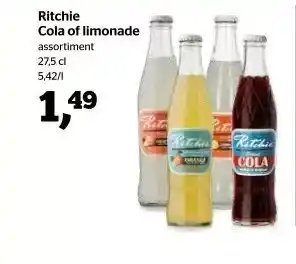 Ritchie cola of limonade assortiment 27.5 cl