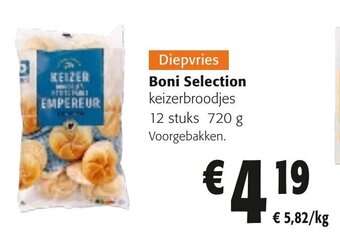 Colruyt Boni selection keizerbroodjes 12 stuks 720g aanbieding