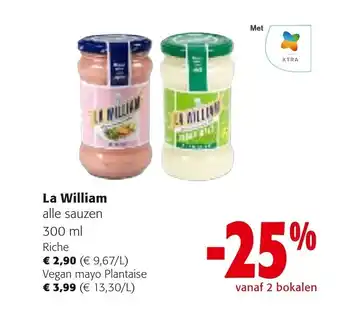 Colruyt La William alle sauzen riche 300ml aanbieding