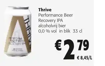 Colruyt Thrive performance beer recovery IPA alcoholvrij bier 22cl aanbieding