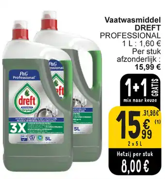 Cora Dreft Vaatwasmiddel 2 x 5L aanbieding