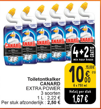 Cora Canard Toiletontkalker Extra Power 6 x 750ml aanbieding