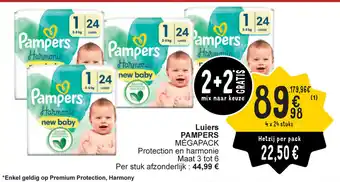 Cora Pampers Luiers Megapack 4 x 24 Stuks aanbieding