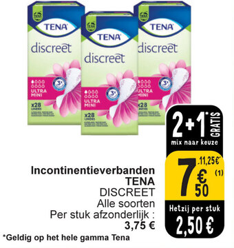 Cora Tena Incontinentieverbanden Discreet aanbieding