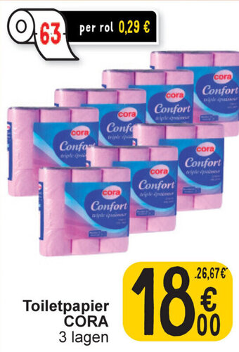Cora Toiletpapier Cora aanbieding
