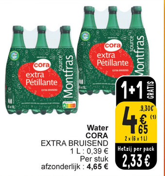 Cora Water Extra Bruisend 2 x (6 x 1L) aanbieding