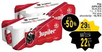 Cora Jupiler Pils Blikjes 2 x (15 x 35.5cl) aanbieding