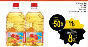 Cora Frituurolie Cora 2 x 2L aanbieding