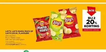 Jumbo Lay’s, lay’s mama mia’s of lay’s local flavours aanbieding