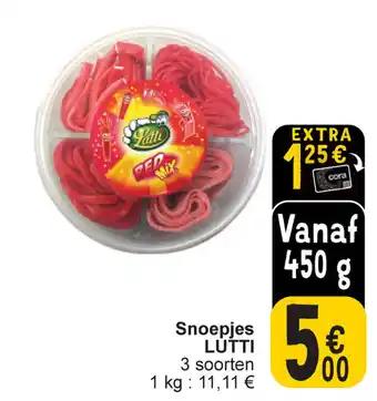 Cora Lutti snoepjes 3 soorten 450 g aanbieding