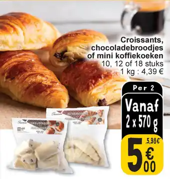 Cora Croissants, chocoladebroodjes of mini koffiekoeken 2 x 570 g aanbieding