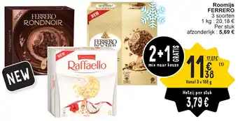 Ferrero roomijs 3 soorten 3 x 188 g