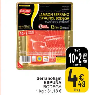 Cora Espuña serranoham bodega 144 g aanbieding