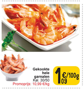Cora Gekookte hele garnalen 100 g aanbieding
