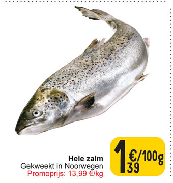 Cora Hele zalm 100g aanbieding
