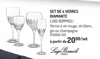 Oh Green Set De 4 Verres Diamante aanbieding