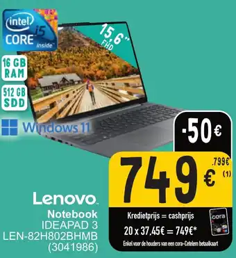 Lenovo Notebook Ideapad 3 LEN-82H802BHMB (3041986)