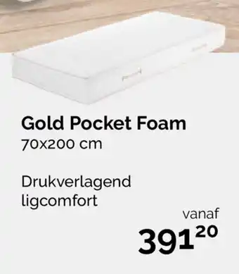 Beter Bed Beter Bed Select Gold Pocket Foam 70*200cm aanbieding