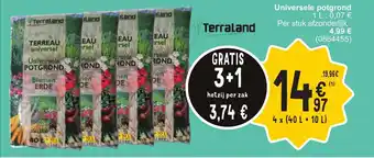Terraland universele potgrond 4 x (40L + 10L)