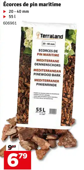 Terraland ecorces de pin maritime 55L