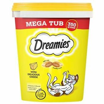 Zooplus 350g Megatub 4 x Zalm Dreamies Kattensnacks aanbieding