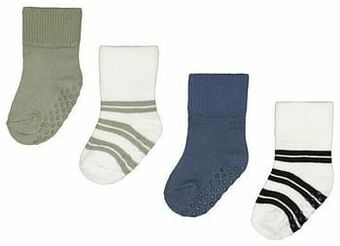 HEMA Babysokken Met Bamboe - Streep - 4 Paar Blauw (blauw)