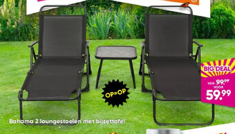 Big Bazar Bahama 2 loungestoelen met bijzettafel aanbieding