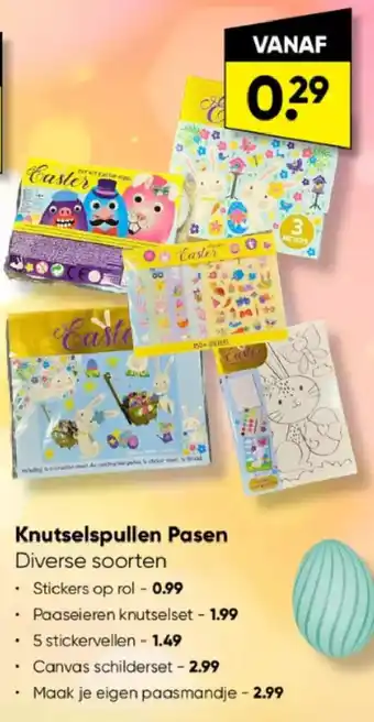 Knutselpullen pasen stickers op rol