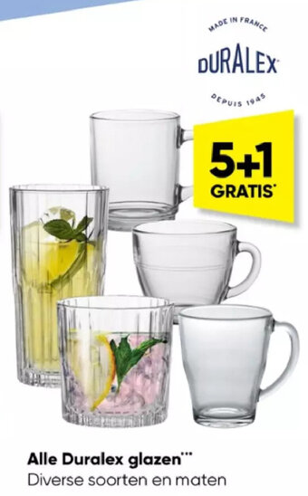 Big Bazar Alle duralex glazen aanbieding