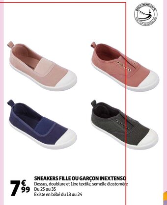 Auchan Inextenso Sneakers fille ou garcon aanbieding