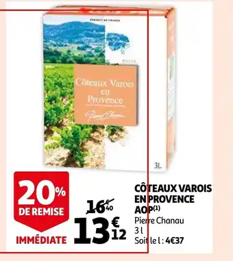Auchan Pierre Chanau coteaux varois en provence aop 3 L aanbieding